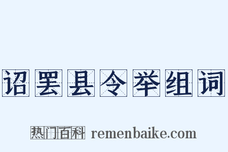 诏罢县令举组词是什么意思的图片